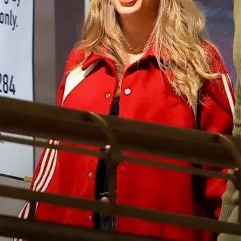 Taylor Swift Shirt Style Red Bomber Jacket-5