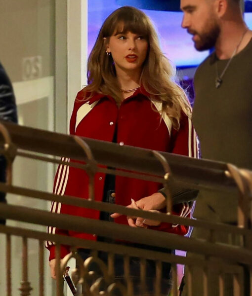 Taylor Swift Shirt Style Red Bomber Jacket-1