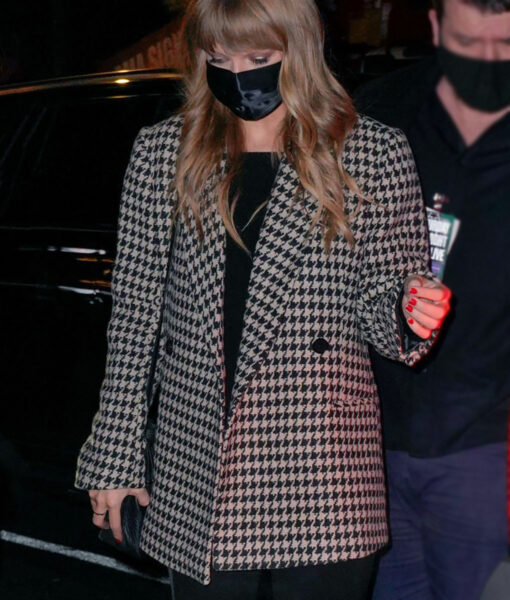 Taylor Swift SNL Afterparty Houndstooth Blazer-2