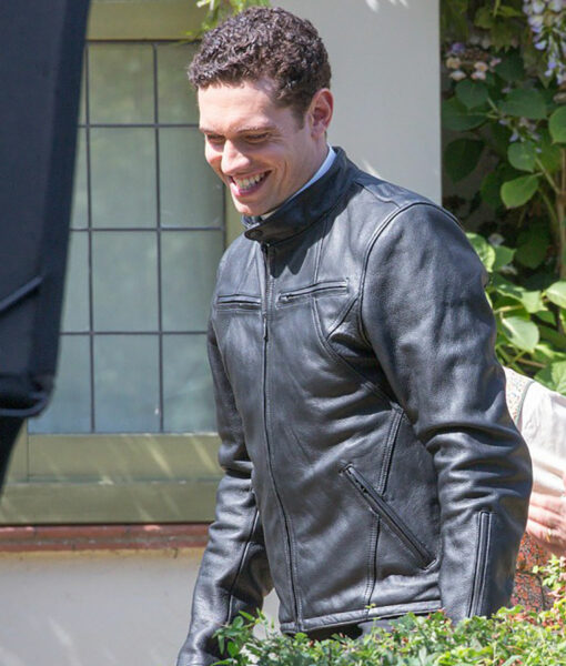 Tom Brittney Grantchester (Will Davenport) Leather Jacket