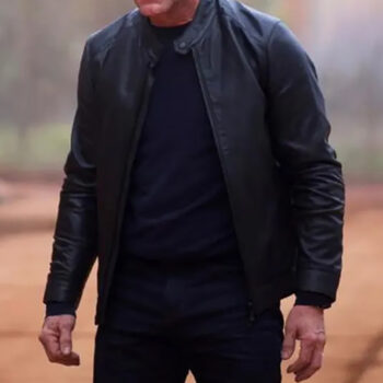 Aaron Eckhart Chief Of Station (Ben Malloy) Black Leather Jacket