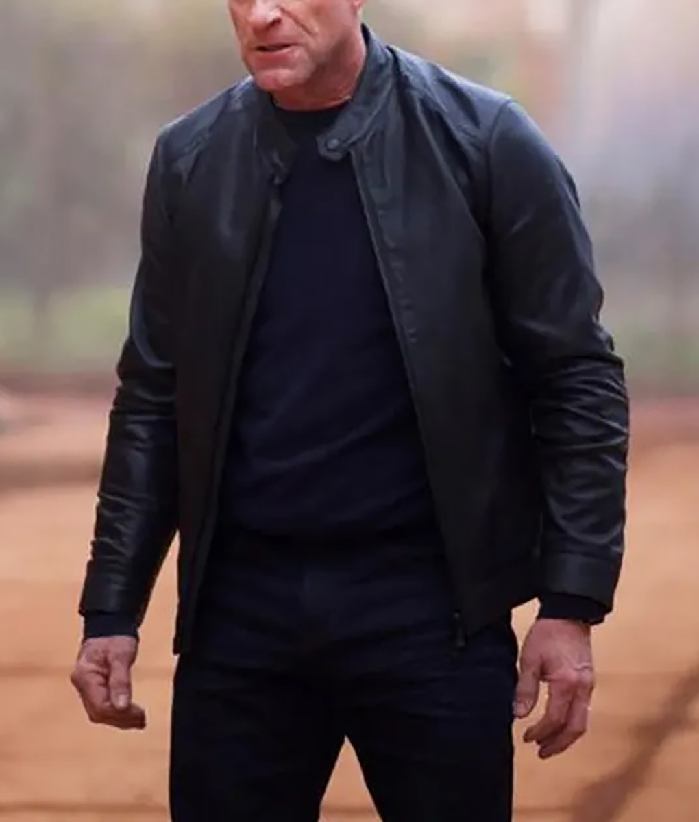 Aaron Eckhart Chief Of Station (Ben Malloy) Black Leather Jacket
