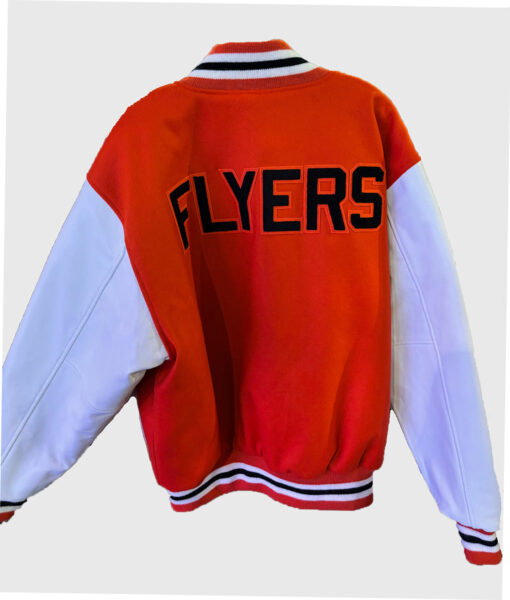 John Tortorella Philadelphia Flyers 2024 Orange Varsity Jacket-2