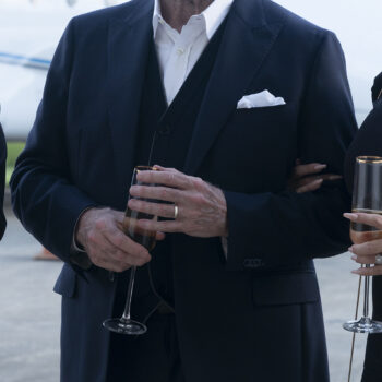 John Travolta Cash Out 2024 (Mason Goddard) Black Suit-1