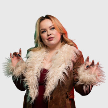 Nicola Coughlan Big Mood (Maggie) Brown Fur Coat-1
