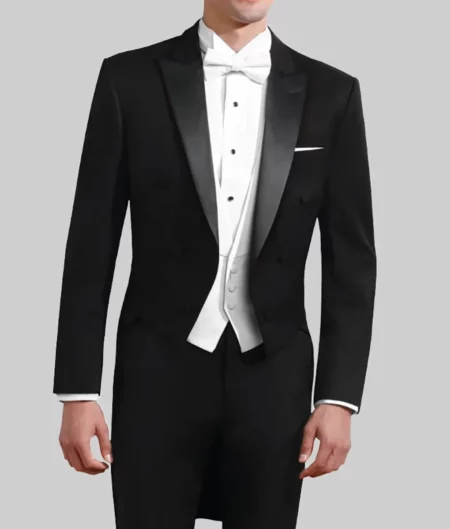Travis Kelce Black Tail Coat - front View