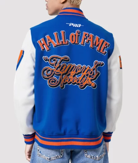 Hall of Fame Blue Varsity Jacket - back